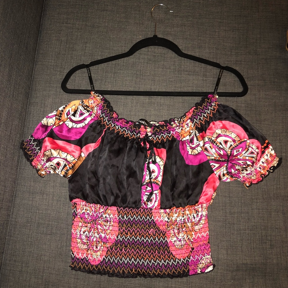 NWOT silky Bebe top